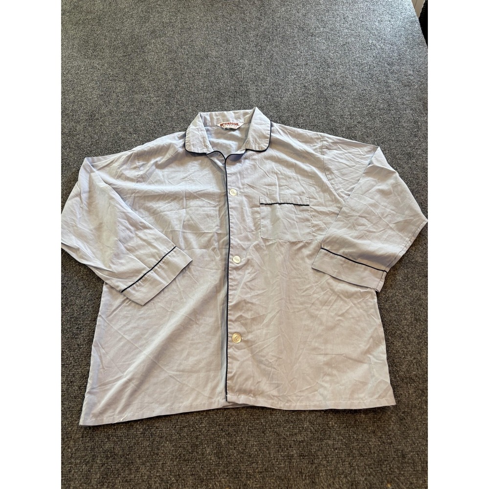 Vintage McGregor Classics Pajama Shirt Mens Large Piping‎ Sleepwear 70s